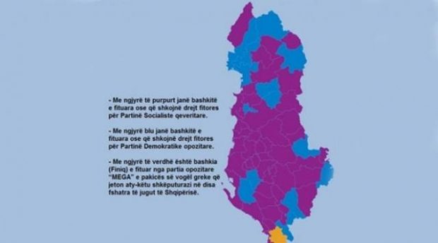 Nga 57 bashki, të majtët fitues në 42, në 14 të djathtët