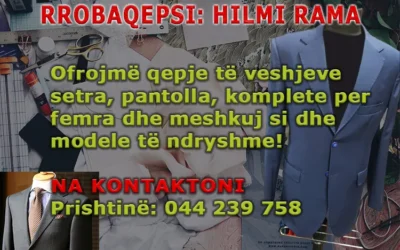 Ofrojmë qepje të veshjeve,  setra, pantolla, komplete per femra dhe meshkuj